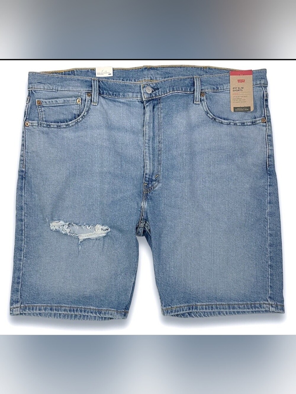 Levi's Men's Flex 412 Slim Fit 5 Pocket 9" Jean Shorts Gummy Bear Size 30